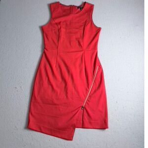 Banana Republic Red Cocktail Dress 6 Formal Sleeveless Classy Midi Short